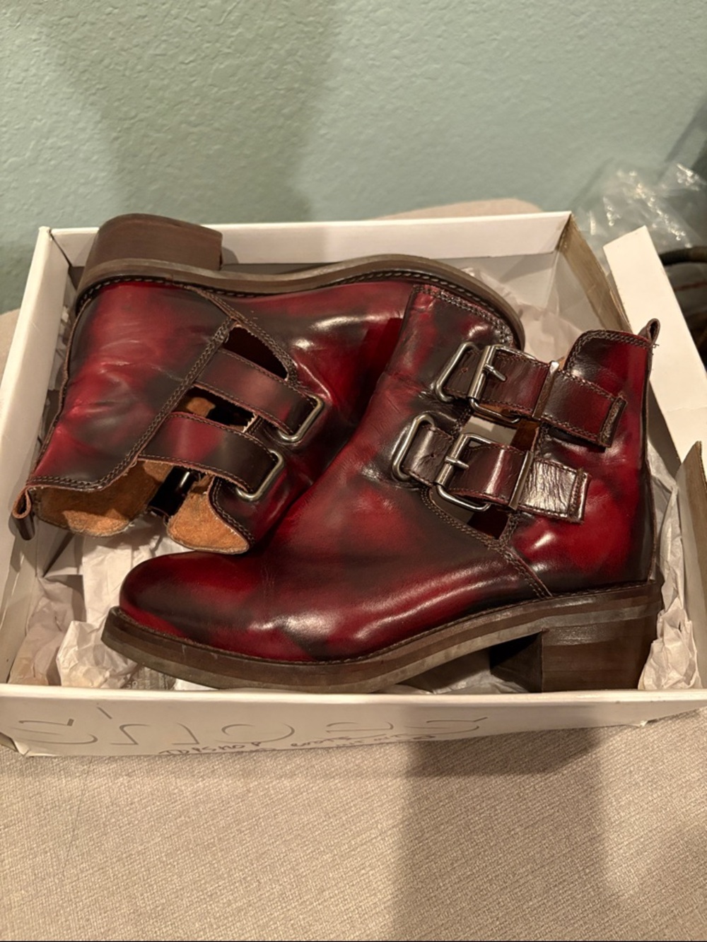Topshop Adonis Oxblood Boots - Picture 7 of 7
